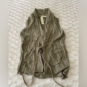 Elodie Olive Green Sleeveless Vest Top